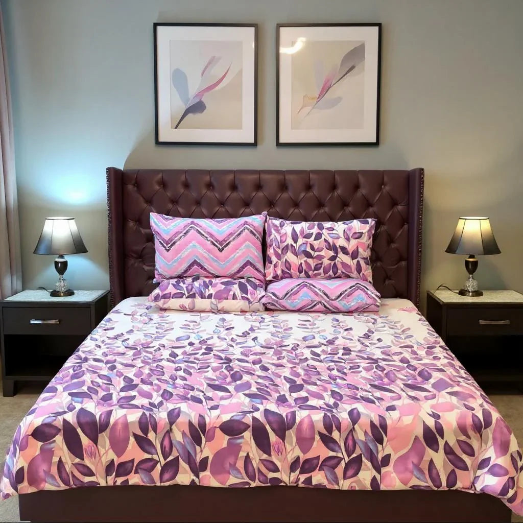 Purple floral and pattern 012