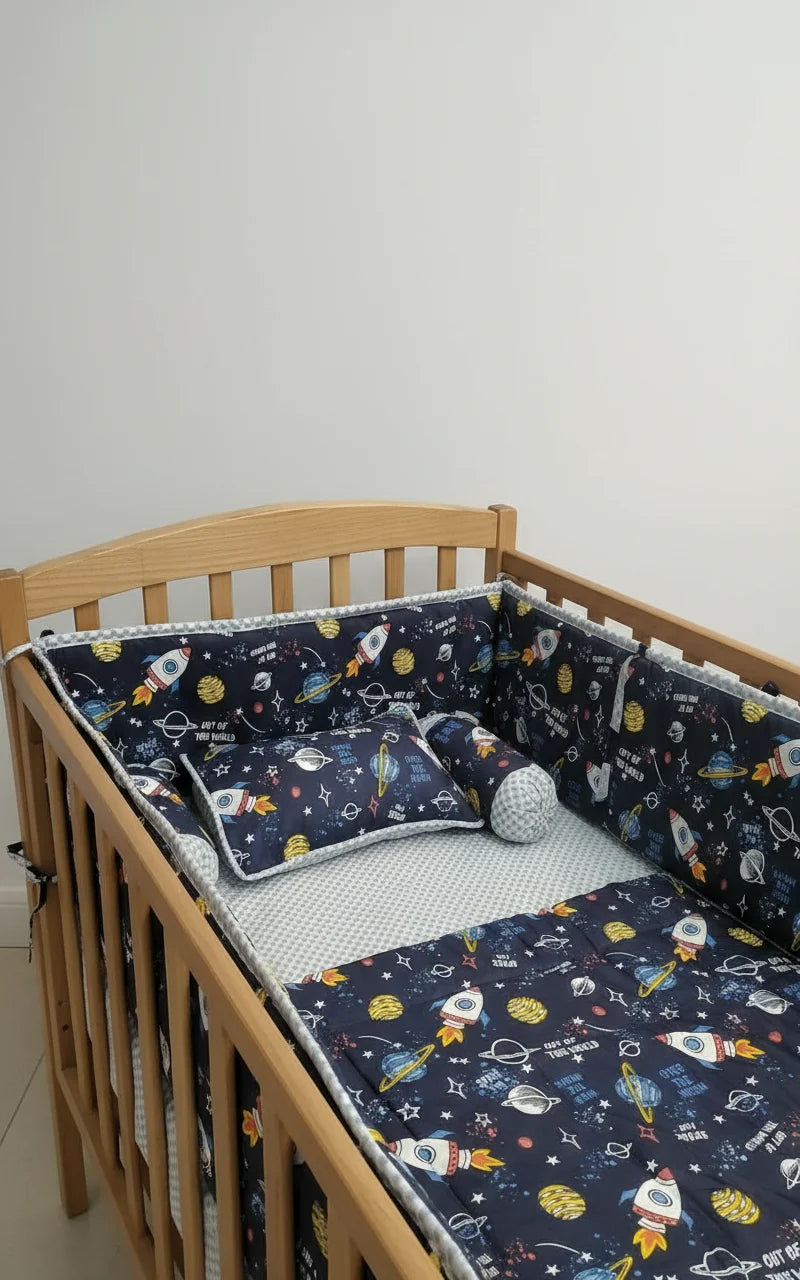 Blue Space Cot Set 002