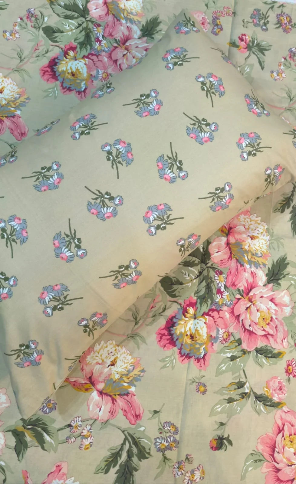 Green Pink Floral 016