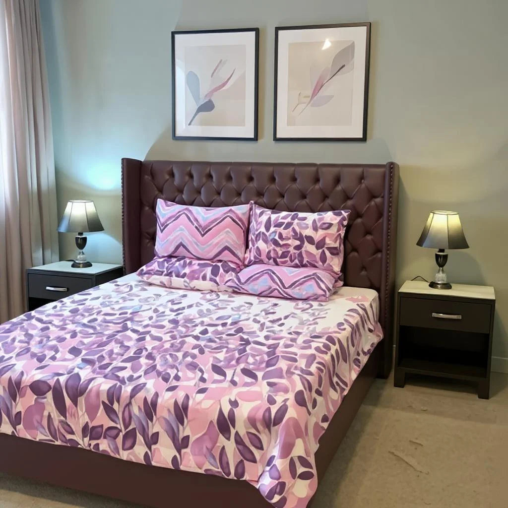 Purple floral and pattern 012