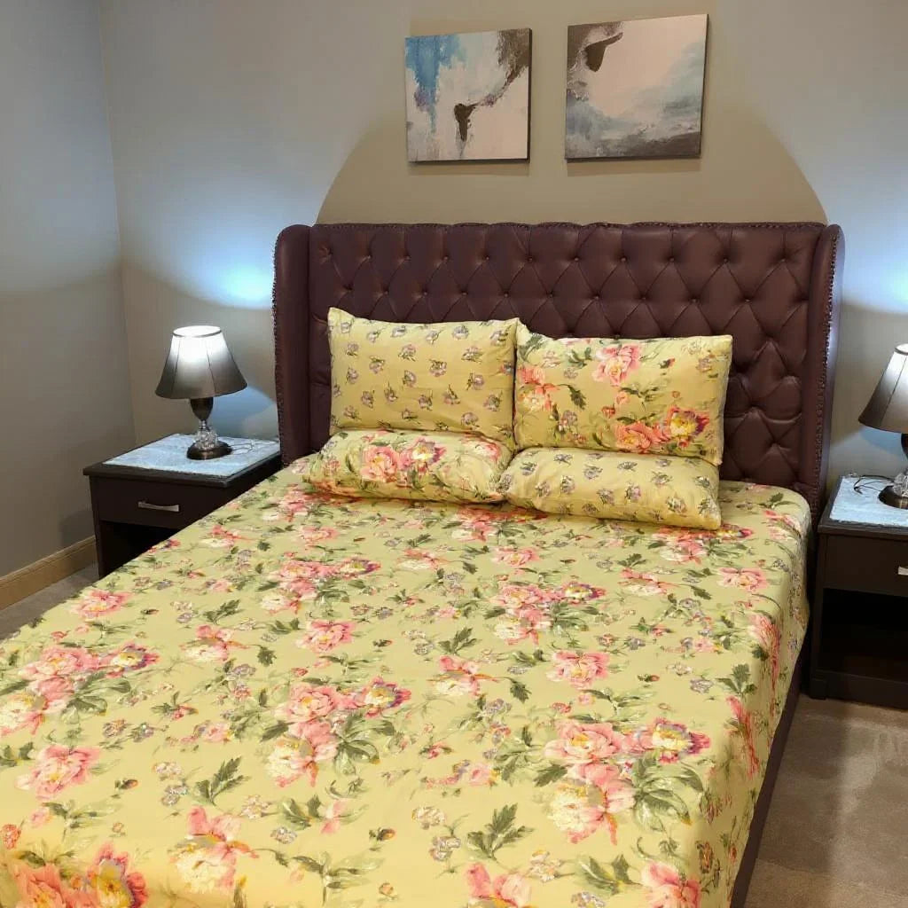 Green Pink Floral 016