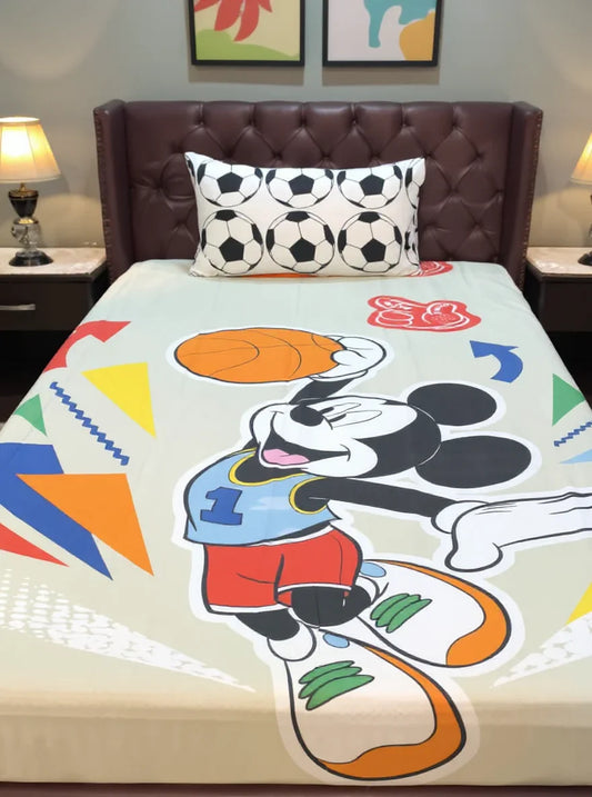 Mickey Slam Dunk Bedsheet KB 031