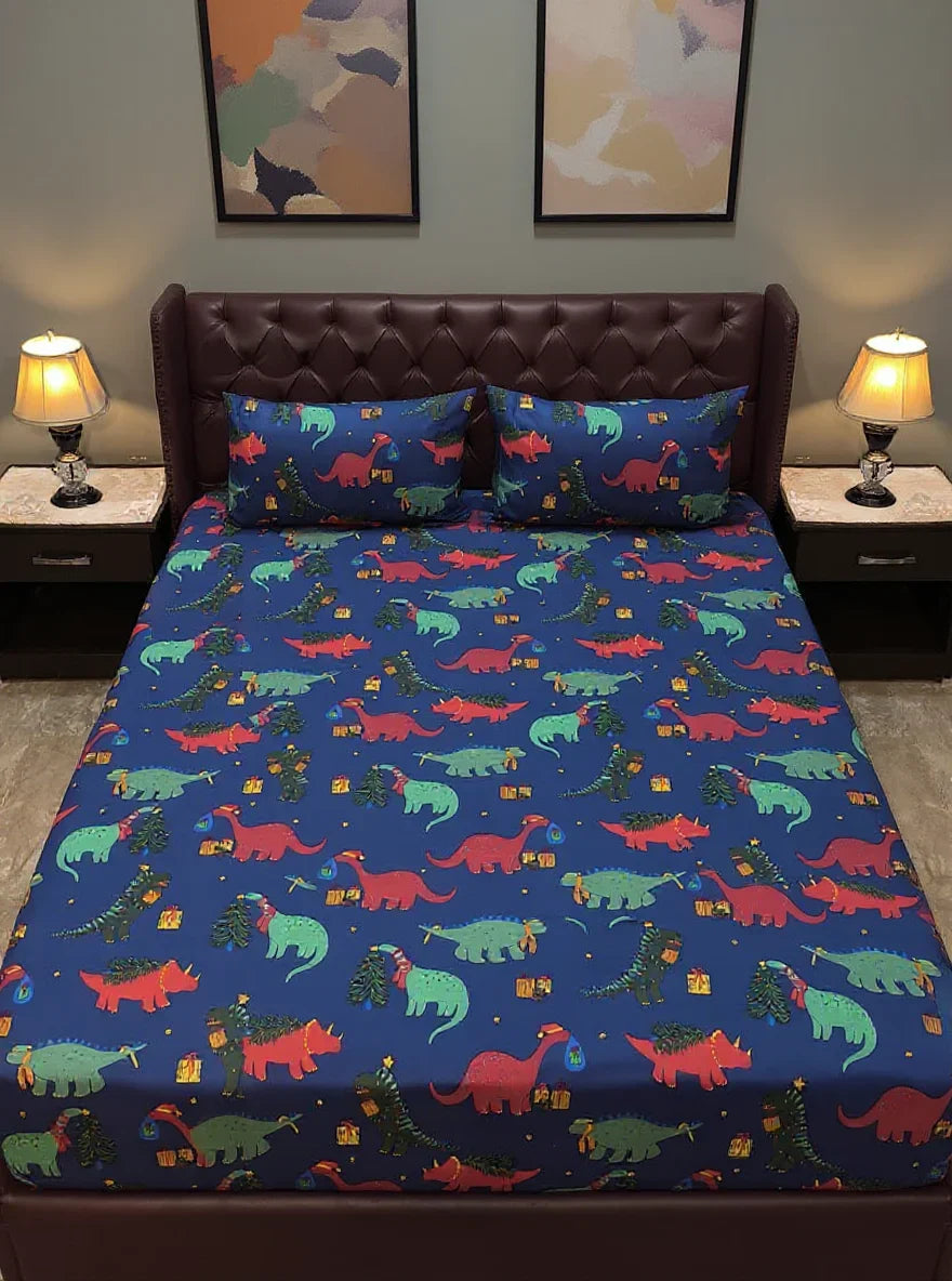 Playful Dinosaur Print Bedsheet KB 036
