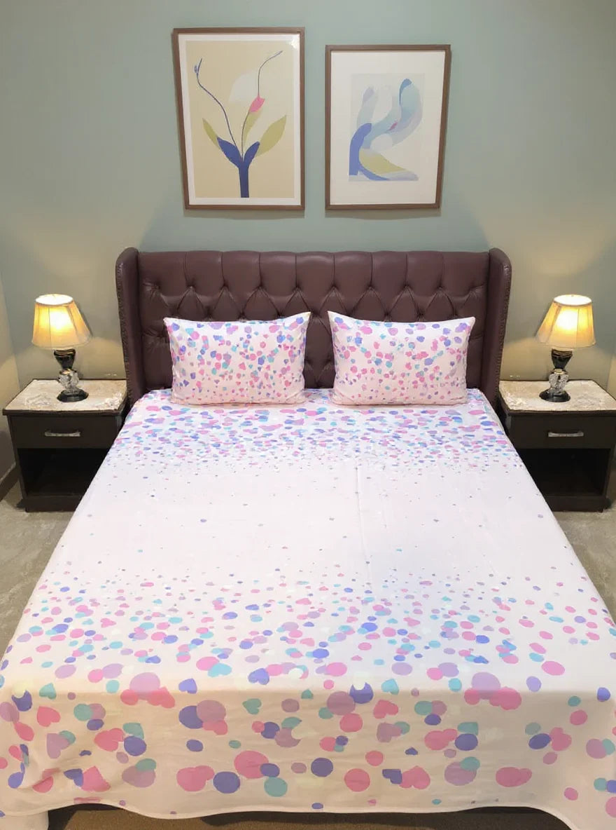Pastel Confetti Bedsheet KB 030