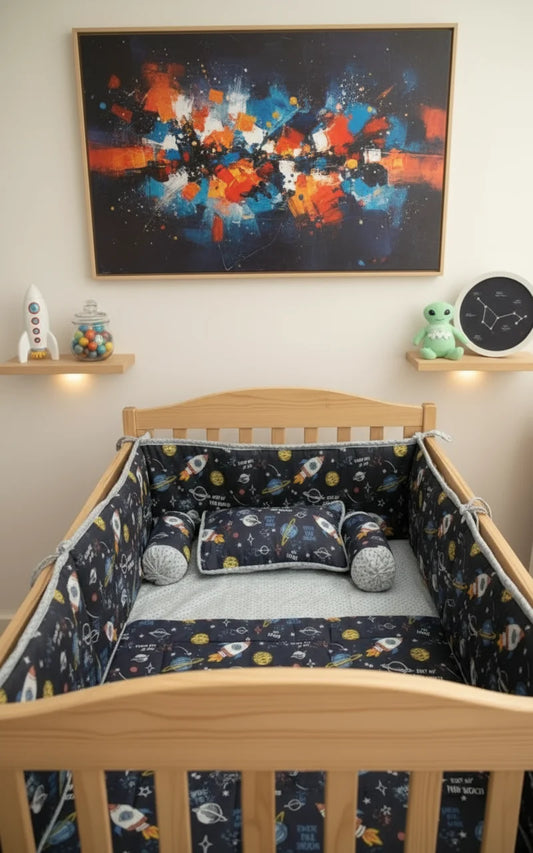 Blue Space Cot Set 002